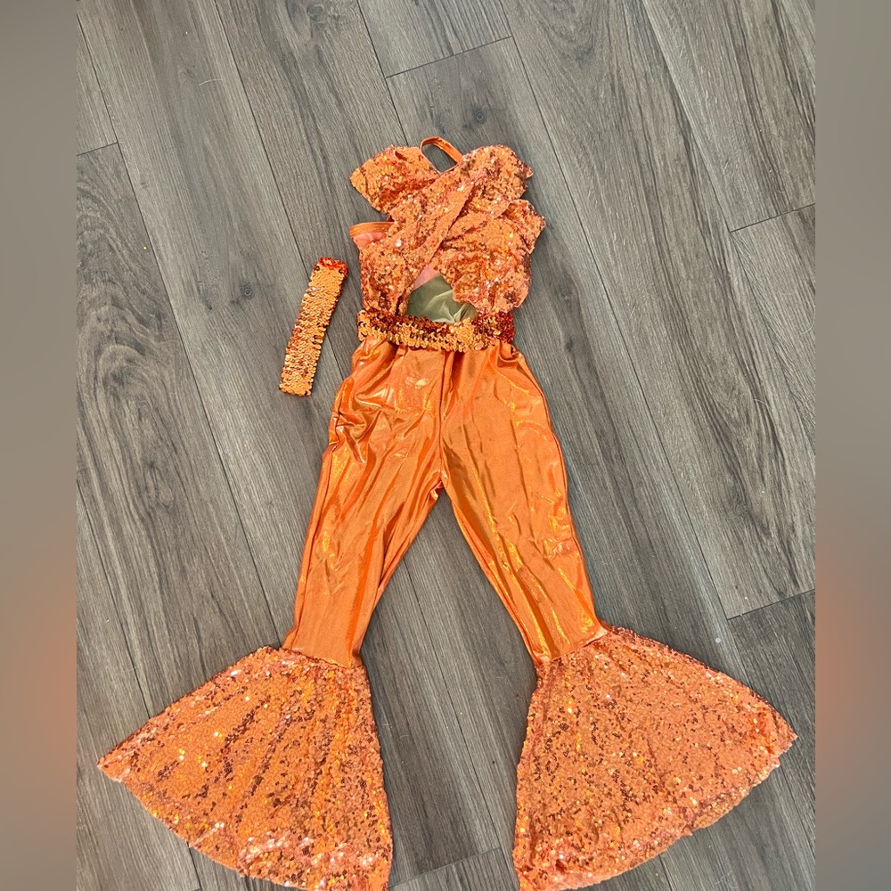 A Wish Come True Orange Disco Costume.